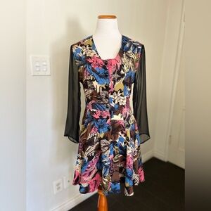 Vintage Multicolor Mini Dress by Patty Size M